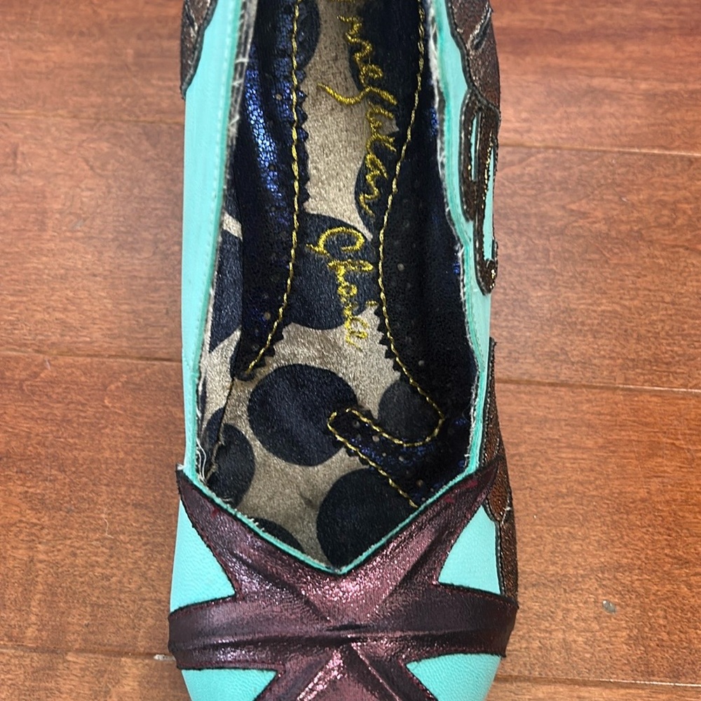 Irregular Choice - “Lady W” mint with metallic sea shells - Picture 3 of 4